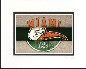 Miami Hurricanes Vintage T-Shirt Sports Art